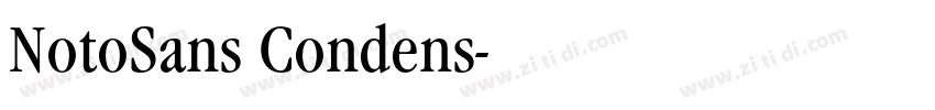 NotoSans Condens字体转换